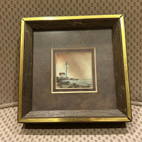 Original Miniature Watercolor On Paper By W. Girard Tobey Artist Signed - Picture 1 of 8